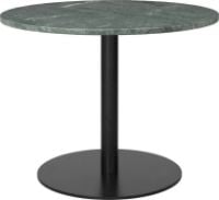 Billede af GUBI 1.0 Lounge Table Ø: 80 cm - Green Guatemala Marble/Black Base