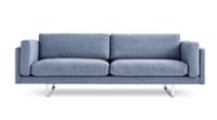 Billede af Erik Jørgensen EJ 280 2 Pers. Sofa 100 L: 240 cm - Foss 722/Børstet Krom