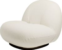 Billede af GUBI Pacha Lounge Chair - Black Semi Matt/Harp 24 Ivory