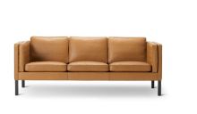 Billede af Fredericia Furniture 2335 Mogensen 2,5 Pers. Sofa L: 180 cm - Læder Max 91 Chestnut/Sortlakeret Eg
