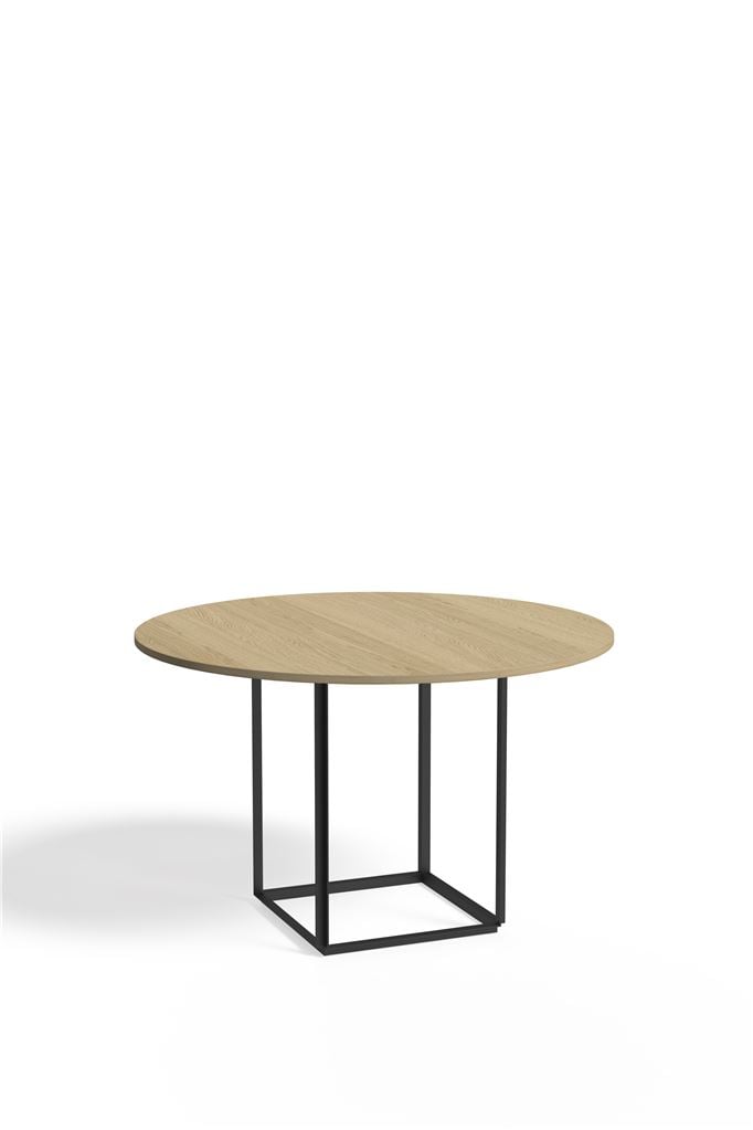 Billede af New Works Florence Dining Table Ø: 120 cm - Natural Oak / Black