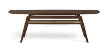 Billede af Warm Nordic Surfboard Coffee Table W. Shelf L: 152 cm - Oiled Solid Walnut 