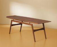 Billede af Warm Nordic Surfboard Coffee Table L: 152 cm - Oiled Solid Teak
