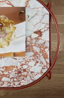 Billede af Warm Nordic Secant Table Round Ø: 60 cm - Soft Rose Marble/Oxide Red 