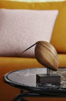 Billede af Warm Nordic Secant Table Round Ø: 60 cm - Black Gold Marble/Soft Black 