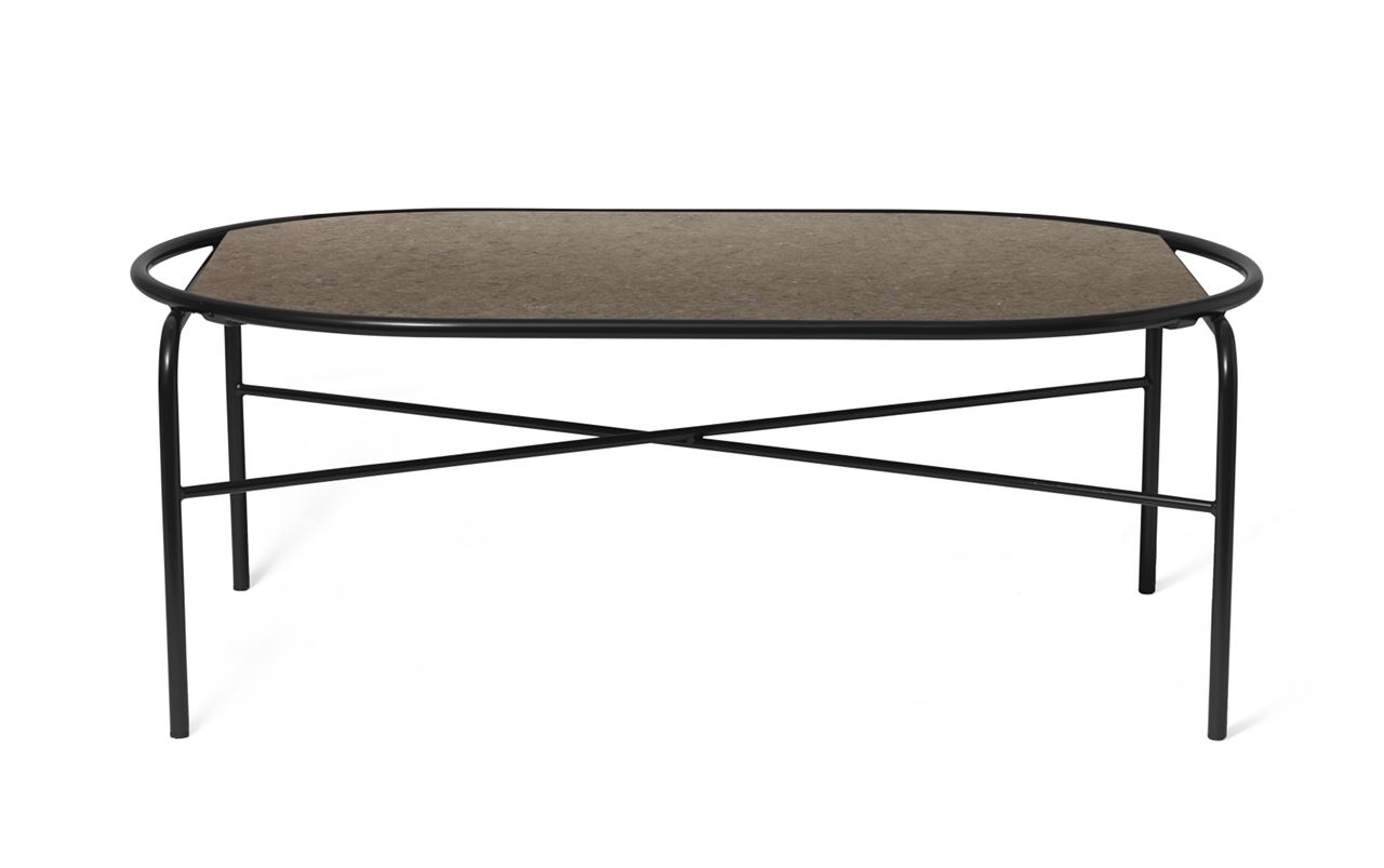 Billede af Warm Nordic Secant Table Oval L: 100 cm - Antique Brown Granite/Soft Black 