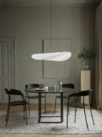 Billede af New Works Florence Dining Table Ø: 120 cm - Gris du Marais Marble / Black