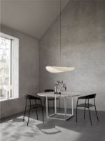Billede af New Works Florence Dining Table Ø: 120 cm - White Carrera Marble/White 