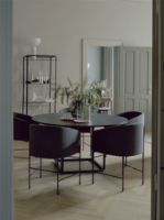 Billede af New Works Florence Dining Table Ø: 145 cm - Smoked Oak / Black