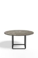 Billede af New Works Florence Dining Table Ø: 145 cm - Gris du Marais Marble / Black 