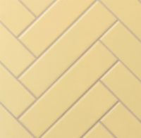 Billede af Warm Nordic Herringbone Tile Sidebord 40x40 cm - Butter Yellow/Warm White 