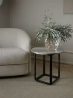 Billede af New Works Florence Side Table Ø: 50 cm - Gris Du Marais / Iron Black 