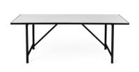 Billede af Warm Nordic Herringbone Tile Dining Table L: 203 cm - Pure White/Soft Black