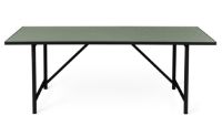 Billede af Warm Nordic Herringbone Tile Dining Table L: 203 cm - Forest Green/Soft Black