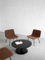 Billede af Fredericia Furniture 1295 Pon Sofabord Ø: 90 cm - Sortlakeret Eg