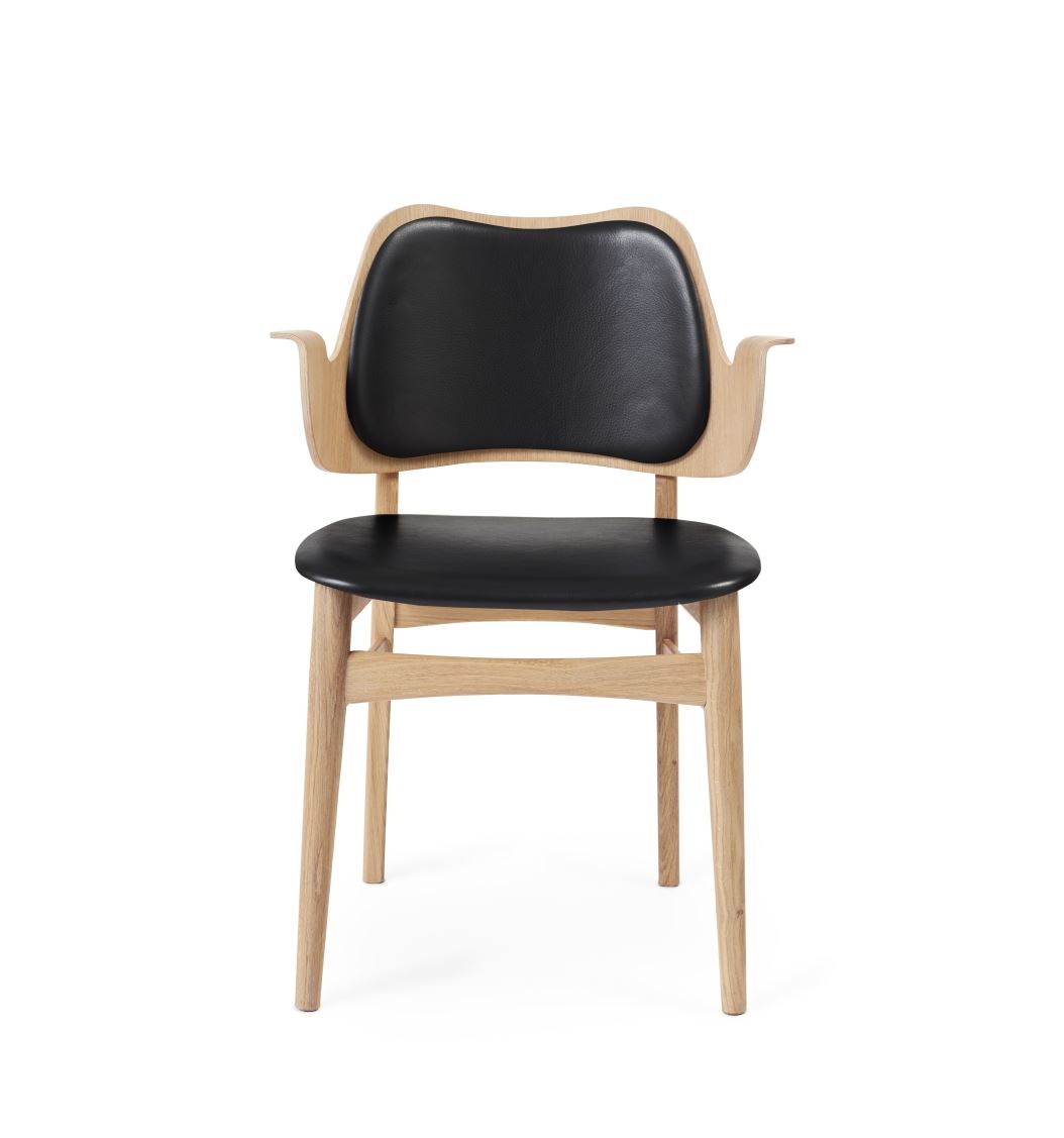 Billede af Warm Nordic Gesture Chair polstret sæde OG ryg -  Oak/Vegetal 90