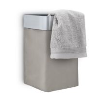 Billede af Blomus Nexio Guest Towel Basket H: 47 cm - Stainless Steel Matt/Taupe OUTLET