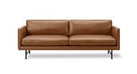 Billede af Fredericia Furniture 5652 Calmo 2 Pers. Sofa 95 L: 200 cm - Cognac Primo Læder/Sortlakeret Stel