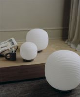 Billede af New Works Lantern Globe Table Lamp Ø: 20 cm - Frosted White Opal Glass 