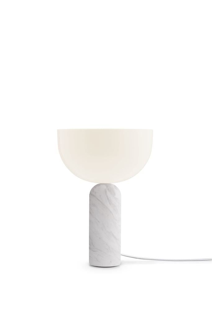 Billede af New Works Kizu Table Lamp Ø: 25 cm - White Marble / White Acrylic
