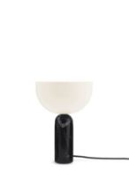 Billede af New Works Kizu Table Lamp Ø: 25 cm - Black Marble / White Acrylic