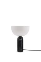 Billede af New Works Kizu Table Lamp Ø: 25 cm - Black Marble / White Acrylic