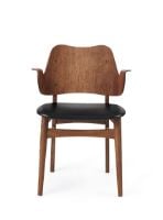 Billede af Warm Nordic Gesture Chair SH: 46 cm - Teak/Black Leather