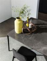 Billede af SOVET Slim Rectangular 120x80 cm - Black/Ceramics Pre-polished Stone Grey