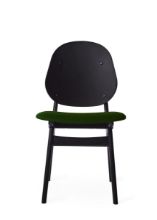 Billede af Warm Nordic Noble Chair SH: 45 cm - Black/Moss Green