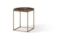Billede af Wendelbo Circle Occasional Table Ø: 48 cm - Brown Emperador Marble/Brass