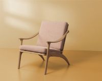 Billede af Warm Nordic Lean Back Lounge Chair SH: 41 cm - Oak/Pale Rose 