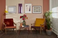Billede af Warm Nordic Lean Back Lounge Chair SH: 41 cm - Oak/Pale Rose 