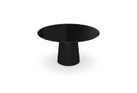 Billede af SOVET Totem Dining Table Ø: 140 cm - Black/Glass Black