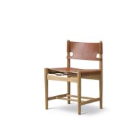 Billede af Fredericia Furniture 3237 Den Spanske Spisebordsstol SH: 46 cm - Cognac Læder/Olieret Eg