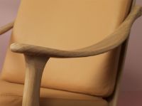 Billede af Warm Nordic Lean Back Lounge Chair SH: 41 cm - Oak/Nature