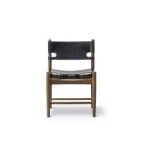 Billede af Fredericia Furniture 3237 Den Spanske Spisebordsstol SH: 46 cm - Sort Læder/Røget Eg
