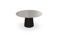 Billede af SOVET Totem Dining Table Ø: 140 cm - Black/Glass Clay