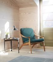 Billede af Warm Nordic Lean Back Lounge Chair SH: 41 cm - Oak/Seppia