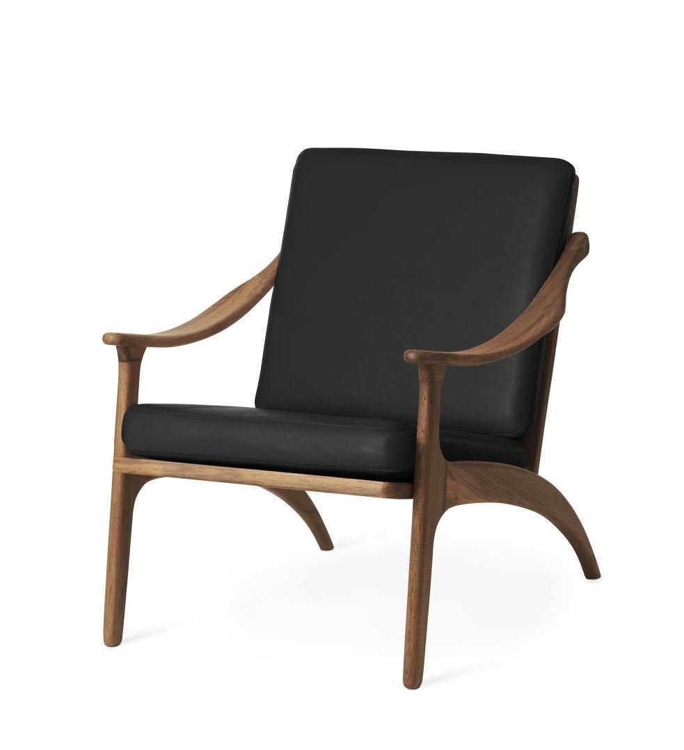 Billede af Warm Nordic Lean Back Lounge Chair SH: 41 cm - Teak/Black