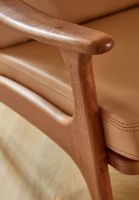 Billede af Warm Nordic Lean Back Lounge Chair SH: 41 cm - Teak/Nature