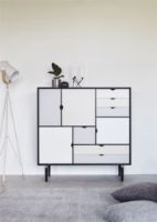 Billede af Andersen Furniture S3 Skænk 132x131 cm - Valnød/Hvid Front