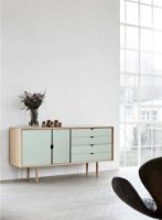 Billede af Andersen Furniture S6 Skænk 163x79 cm - Sæbebehandlet Eg/Ocean Grey