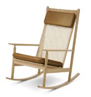 Billede af Warm Nordic Swing Rocking Chair H: 103 cm - Oak/Cognac 