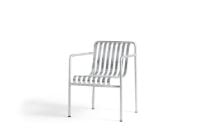 Billede af HAY Palissade Dining Arm Chair SH: 45 cm 2 Stk. - Hot Galvanised Steel