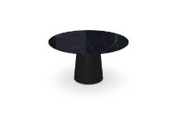 Billede af SOVET Totem Dining Table Ø: 140 cm - Black/Ceramics Polished Marquinia