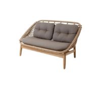Billede af Cane-line Outdoor Strington 2 Pers. Sofa inkl. AirTouch Hyndesæt L: 135 cm - Natural/Teak m. Weave 