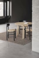 Billede af Fredericia Furniture 3239 J39 Mogensen Spisebordsstol SH: 46,5 cm - Sortlakeret Eg/Natur Flet