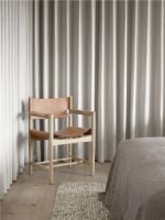 Billede af Fredericia Furniture 3237 Den Spanske Spisebordsstol SH: 46 cm - Naturfarvet Læder/Sæbebehandlet Eg