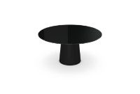 Billede af SOVET Totem Dining Table Ø: 150 cm - Black/Glass Black