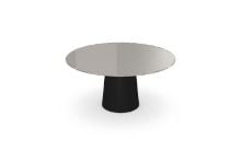 Billede af SOVET Totem Dining Table Ø: 150 cm - Black/Glass Clay